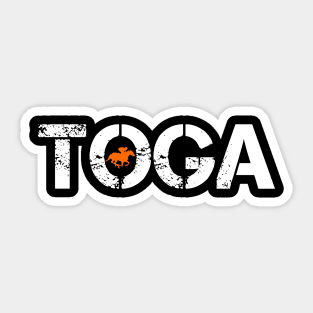 Toga Saratoga Springs Upstate New York Sticker